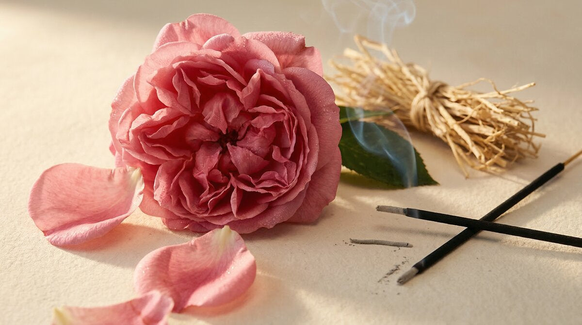 Heart notes: Damascena Rose, Incense, Vetiver