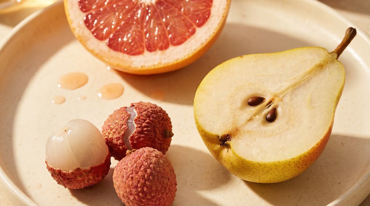 Top notes: Pear, Lychee, Grapefruit