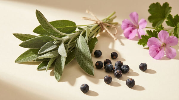 Heart notes: Sage, Juniper Berries, Geranium